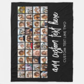 40 Fotocollage - 4 rijen 10 kolommen - Script-naam Fleece Deken (Voorkant)