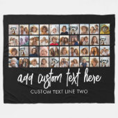 40 Fotocollage - 4 rijen 10 kolommen - Script-naam Fleece Deken (Voorkant (Horizontaal))