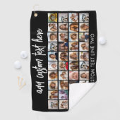 40 Fotocollage - 4 rijen 10 kolommen - Script-naam Golfhanddoek (Insitu)