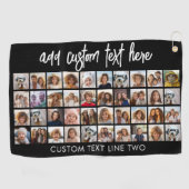 40 Fotocollage - 4 rijen 10 kolommen - Script-naam Golfhanddoek (Horizontaal)