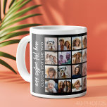 40 Fotocollage - 4 rijen 10 kolommen - Script-naam Grote Koffiekop<br><div class="desc">Een eenvoudig fotorooster met veel foto's voor al je telefoonfoto's. Dit trendy collage party design heeft een plek voor veertig afbeeldingen of levenshoudingen. De optionele scripttekst onderaan kan worden gebruikt voor namen, evenementen, data en meer! Als u de illustratie wilt aanpassen of de achtergrondkleur wilt wijzigen, klikt u op de...</div>