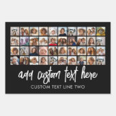 40 Fotocollage - 4 rijen 10 kolommen - Script-naam Inpakpapier Vel (Voorkant 3)