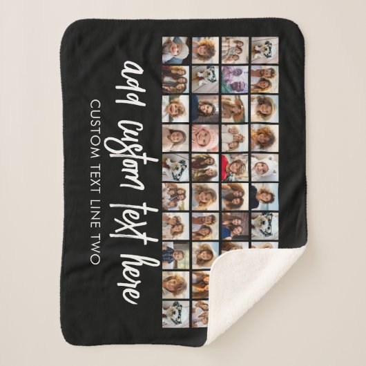 40 Fotocollage - 4 rijen 10 kolommen - Script-naam Sherpa Deken (Voorkant)