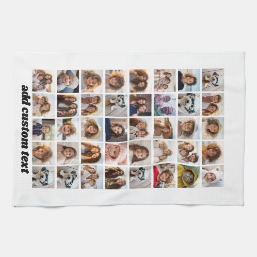 40 Fotocollage - 4 rijen 10 kolommen - Script-naam Theedoek (Horizontaal)