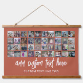 40 Fotocollage - 4 rijen 10 kolommen - Script-teks Hangend Wandkleed (Voorkant)