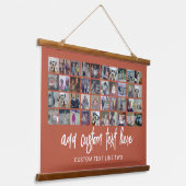 40 Fotocollage - 4 rijen 10 kolommen - Script-teks Hangend Wandkleed (Gebogen)