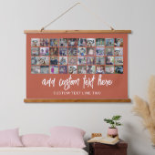 40 Fotocollage - 4 rijen 10 kolommen - Script-teks Hangend Wandkleed (Slaapkamer)