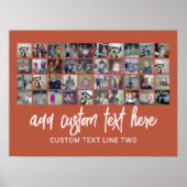 40 Fotocollage - 4 rijen 10 kolommen - Script-teks Poster (Voorkant)