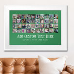 40 Fotocollage - 4 rijen 10 kolommen - Script-teks Poster<br><div class="desc">Dit trendy collage partijontwerp omvat een plaats voor veertig afbeeldingen of de hoogtepunten van het leven. De facultatieve manuscripttekst op de bodem kan voor namen,  gebeurtenissen,  data en meer worden gebruikt! Als u het kunstwerk moet aanpassen of de achtergrondkleur veranderen,  klik op de aanpassingsknoop en breng veranderingen aan.</div>