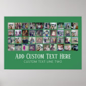 40 Fotocollage - 4 rijen 10 kolommen - Script-teks Poster (Voorkant)