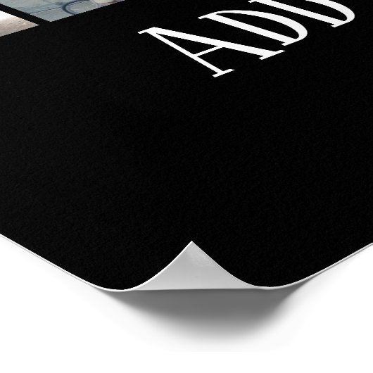 40 Fotocollage - 4 rijen 10 kolommen - Script-teks Poster (Hoek)