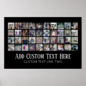 40 Fotocollage - 4 rijen 10 kolommen - Script-teks Poster (Voorkant)