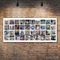 40 Fotocollage - 4 rijen 10 kolommen - Zwarte teks