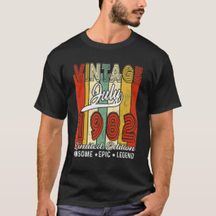 40 geboortedag juli 1982 Geweldige epic Legend T-shirt