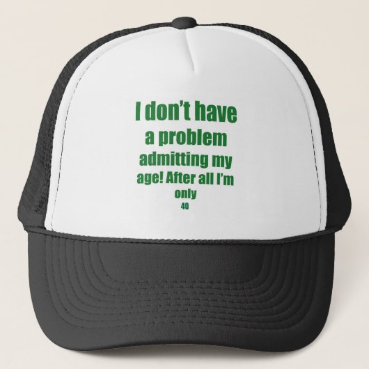 40 Geef mijn leeftijd toe Trucker Pet (Voorkant)