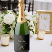 40 geweldige zwarte gouden gouden pret naam sparkling wijnetiket