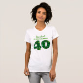 40 Goedendag Lucky Shamrock Number Custom Name V10 T-shirt (Voorkant volledig)