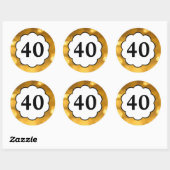 40 - Golden Numbers Sticker (Vel)
