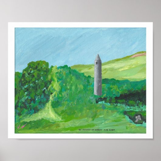 40 groene tinten poster (Voorkant)