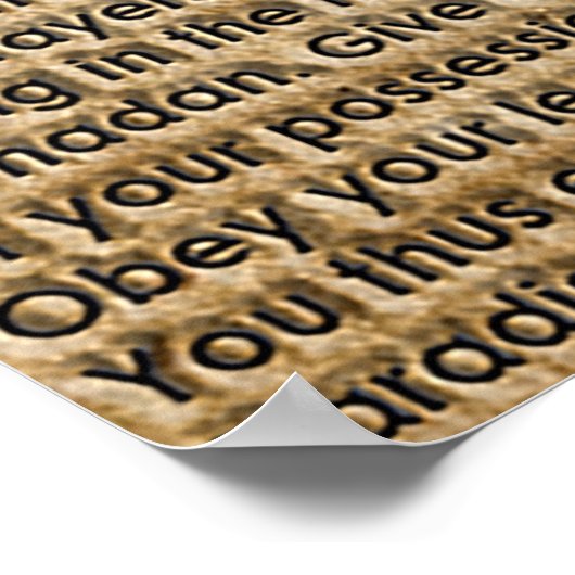 40 Hadith Artworks-10 / (TR:) 40 Hadis Eserleri-10 Poster (Hoek)