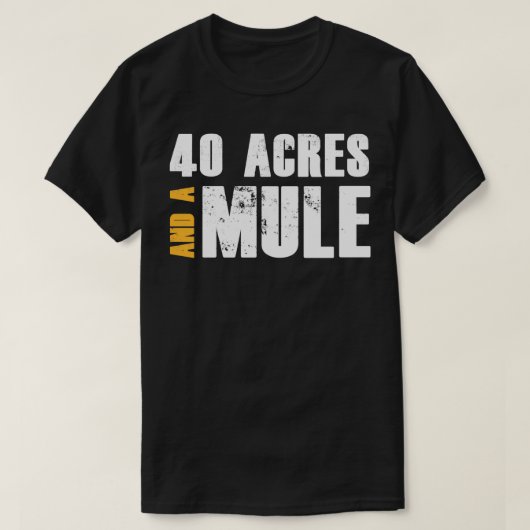 40 hectare en een muilezel t-shirt (Design voorkant)