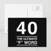 40 Het ultieme F-woord Briefkaart (Voorkant / Achterkant)