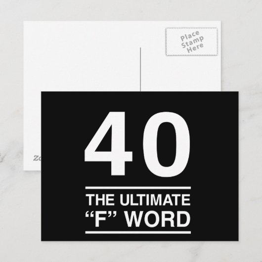40 Het ultieme F-woord Briefkaart (Voorkant / Achterkant)