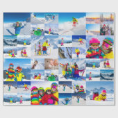 40 horizontale vakantiefoto-collage cadeaupapier (Vlak)