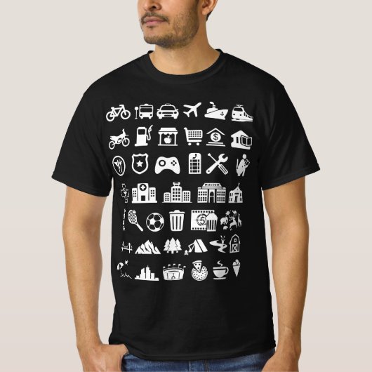 40 ICON TRAVEL FUNNY GIFT T-SHIRT (Voorkant)