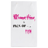 40 Iets Verjaardag Gift Bag Klein Cadeauzakje (Achterkant)