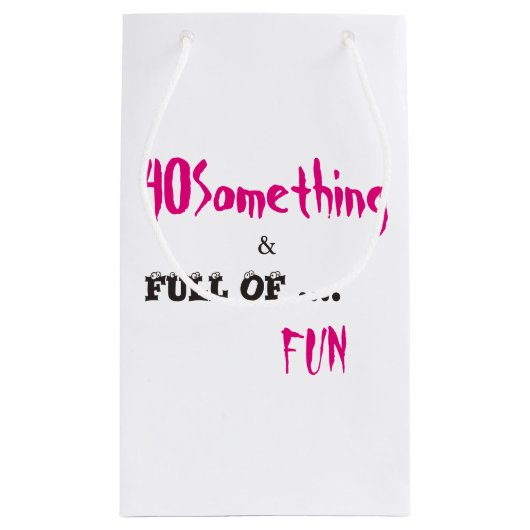 40 Iets Verjaardag Gift Bag Klein Cadeauzakje (Achterkant)