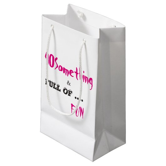 40 Iets Verjaardag Gift Bag Klein Cadeauzakje (Voorkant Gekanteld)