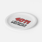 40?! Ik eis een grappige hertelling voor mijn veer Papieren Bordje (Gekanteld)