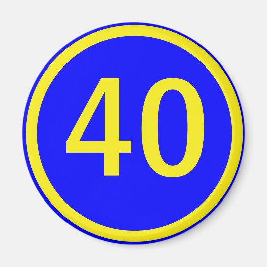 40 in een cirkel magneet (Voorkant)