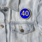 40 in een cirkel ronde button 5,7 cm (In situ)