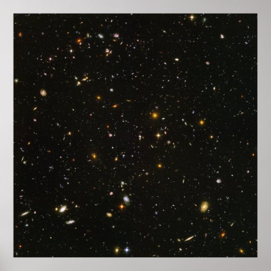 40-inch x40-inch (max.) HUDF Hubble Ultra Deep Fie Poster (Voorkant)
