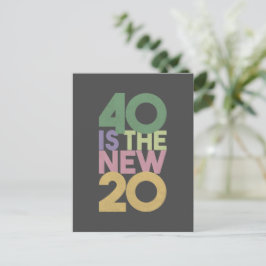 40 is de nieuwe 20 - 40ste 'Birthday' Essential-Ka Briefkaart