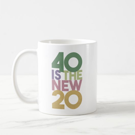 40 is de nieuwe 20 - 40ste verjaardag Essential Koffiemok (Links)