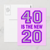 40 is de nieuwe 20 briefkaart (Voorkant / Achterkant)
