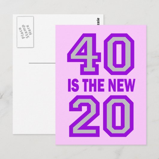 40 is de nieuwe 20 briefkaart (Voorkant / Achterkant)