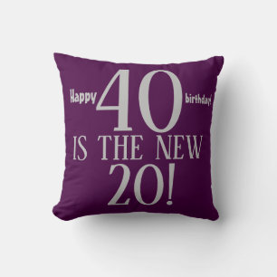 40 IS DE NIEUWE 20 Fijne 40 verjaardag Omkeerbaar Kussen
