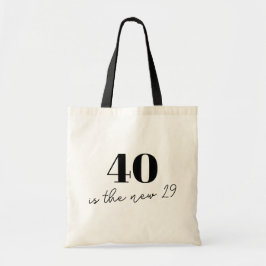 40 is de Nieuwe 29 Zwarte en Witte 40ste verjaarda Tote Bag