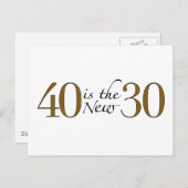 40 is de nieuwe 30 briefkaart (Voorkant / Achterkant)
