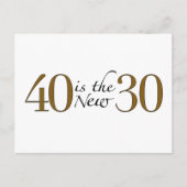 40 is de nieuwe 30 briefkaart (Voorkant)