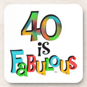 40 is Fabulous Birthday T-shirts en geschenken Bier Onderzetter (Voorkant)