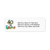40 is Fabulous Birthday T-shirts en geschenken Etiket (Voorkant)