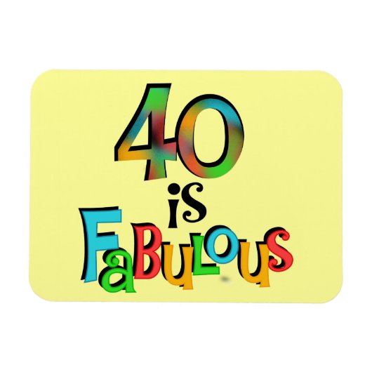 40 is Fabulous Birthday T-shirts en geschenken Magneet (Horizontaal)