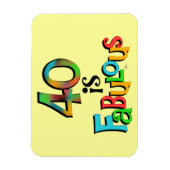 40 is Fabulous Birthday T-shirts en geschenken Magneet (Verticaal)