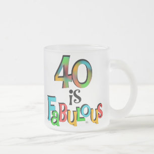 40 is Fabulous Birthday T-shirts en geschenken Matglas Koffiemok
