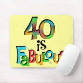 40 is Fabulous Birthday T-shirts en geschenken Muismat (Met muis)